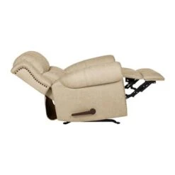 Copper Grove Dilsen Extra Large Rolled Arm Rocker Recliner Chair - Saddle Brown -Baxton Acme Shop 307fcb92 b3cc 4270 ac02 ff032854323f