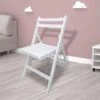 Nestfair White Slatted Wood Folding Chair(Set Of 4) - White 1 Nestfair White Slatted Wood Folding Chair(Set Of 4) - White -Baxton Acme Shop 30ccbc42 b84b 422d 836a 739b1455027d