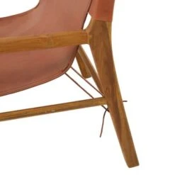 Leather Accent Chair With Armrests - 19"W X 20"L X 30"H - Dark Brown - Armless -Baxton Acme Shop 311465f2 5e0d 41a2 9c6a 1d2c19086183