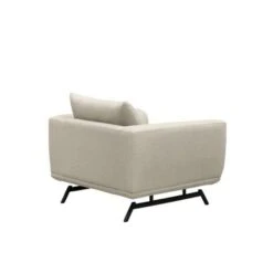 Abbyson Whitney Fabric Chair With Metal Legs - Cream -Baxton Acme Shop 3169a011 014c 4562 8887 7102e50dcaff