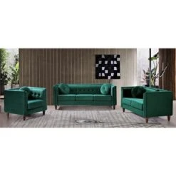 Angie Classic Kittleson Chesterfield 3-Piece Set-Loveseat Sofa & Chair - Ivory 41 Angie Classic Kittleson Chesterfield 3-Piece Set-Loveseat Sofa & Chair - Ivory -Baxton Acme Shop 31a6745d 3024 42e8 ac05 6cab1b2a93fa