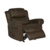 Copper Grove Dilsen Extra Large Rolled Arm Rocker Recliner Chair - Saddle Brown