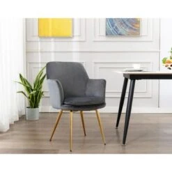 Porthos Home Gemma Velvet And Goldtone Metal Accent Chair - Pink -Baxton Acme Shop 31b631c7 0030 4235 aa79 8a8db9b64c90