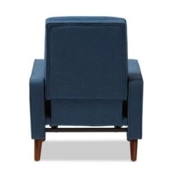 Mid-century Fabric Recliner By Baxton Studio - Blue -Baxton Acme Shop 3236b200 4e30 415e 84a6 a044938ab2ed