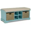 Teal Dowdy Storage Bench