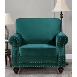 Suffield Velvet Nailhead Armchair - Black -Baxton Acme Shop 32bef4e6 4df6 4d76 b1dc 97e8c6d1af62
