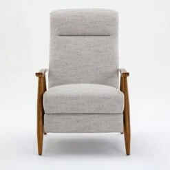 Taylor Wood Arm Push Back Recliner In Performance Fabric By Greyson Living - Sea Oat -Baxton Acme Shop 32ce6559 08c7 42a3 b88f d2e293423ec4