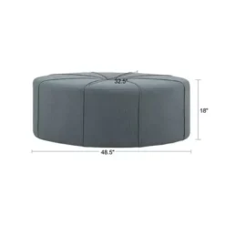 Blue Ferris Oval Ottoman -Baxton Acme Shop 32d780cc 22f2 4354 99cf e8849d718c26