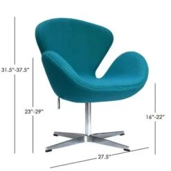 MOS Mid-Century Modern Wool Swivel Adjustable Accent Lounge Chair - Citron Yellow -Baxton Acme Shop 3350c06e 2179 4caa a924 d11cac603184