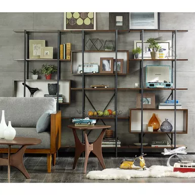 Rowan Triangle Wood Pecan Finish Coffee Table 4 Rowan Triangle Wood Pecan Finish Coffee Table - Image 2