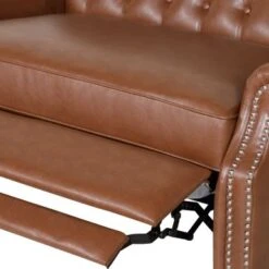 Trillium Faux Leather Oversized Recliner With Nailhead Trim By Christopher Knight Home - Espresso/ Cognac -Baxton Acme Shop 340743d0 d421 4868 8a53 1971a005f919
