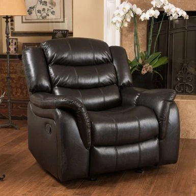 Hawthorne PU Leather Glider Recliner Chair By Christopher Knight Home - Black 3 Hawthorne PU Leather Glider Recliner Chair By Christopher Knight Home - Black