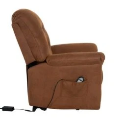 Electric Power Lift Recliner Chair Sofa, Remote Controlled Power Lift Chair, Comfortable Power Lift Recliners For Elderly Gray - Chocolate -Baxton Acme Shop 34accc6f 3913 434b b0c8 f5dd4f7ab8f5