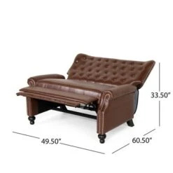 Trillium Faux Leather Oversized Recliner With Nailhead Trim By Christopher Knight Home - Espresso/ Cognac -Baxton Acme Shop 34eed0cd fb5f 46b3 b3c6 b624574f1f27