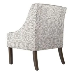 HomePop Swoop Accent Chair In Tonal Gray - Grey -Baxton Acme Shop 350d56f0 e04b 4e1b a090 0bcb3d5688cc
