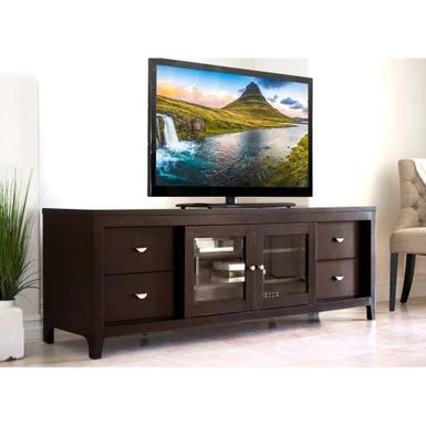 Abbyson Brooks 72 Inch Entertainment Console - Espresso 4 Abbyson Brooks 72 Inch Entertainment Console - Espresso - Image 2