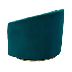 Eleuterio Modern Velvet Curved Swivel Accent Barrel Chair With Metal Base By HULALA HOME - IVORY -Baxton Acme Shop 3562caca 5b7c 4331 8020 938384fde770