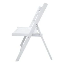 Nestfair White Slatted Wood Folding Chair(Set Of 4) - White -Baxton Acme Shop 357bef9a 223f 4005 b228 326205f421b4
