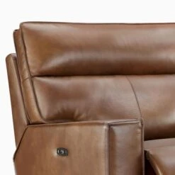 Abbyson Easley Top Grain Leather Dual Power Recliner - Camel -Baxton Acme Shop 3594c2de 06ba 4c4a 97c6 9d616251746f