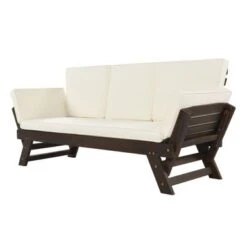 Clihome Outdoor Wooden Adjustable Daybed Sofa Chaise Lounge With Cushions - Beige 31 Clihome Outdoor Wooden Adjustable Daybed Sofa Chaise Lounge With Cushions - Beige -Baxton Acme Shop 359ece20 448e 48b4 80ec 05226d3dab05