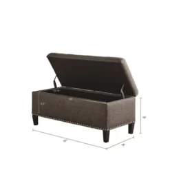Mae II Charcoal Tufted Top Storage Bench -Baxton Acme Shop 35c881de d407 4190 beb2 b2786951b74a