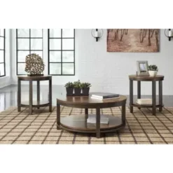 Light Brown/Bronze Roybeck Occasional Table Set (3/CN) -Baxton Acme Shop 36296e47 e170 4f2b 8644 06e56810a3a2
