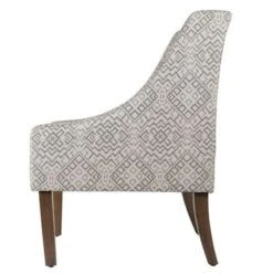 HomePop Swoop Accent Chair In Tonal Gray - Grey -Baxton Acme Shop 36cd7758 c2cb 492d 9300 77f4a30b05be