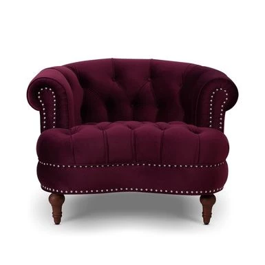 La Rosa Victorian Tufted Upholstered Accent Chair - Opal Grey Velvet 18 La Rosa Victorian Tufted Upholstered Accent Chair - Opal Grey Velvet - Image 16