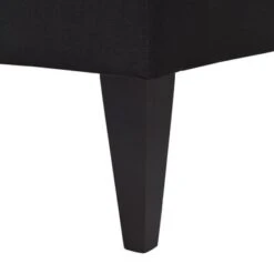 Harrison Tufted Roll Arm Chaise Lounge - Jet Black Woven -Baxton Acme Shop 374f02ec 86af 4033 9621 649d297f501c