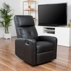 Samedi PU Leather Recliner Club Chair By Christopher Knight Home - Black -Baxton Acme Shop 3754b1aa a86e 45f4 9877 bef5db30facf