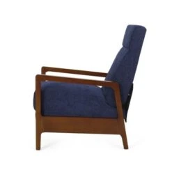 Neihart Waterfall Back Pushback Recliner By Christopher Knight Home - Brown + Navy Blue -Baxton Acme Shop 37649da2 b422 4f4c a6a6 6e07bd7ecee3