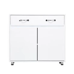 Moda Anne Two Door Side Table White - White -Baxton Acme Shop 3784e4bc dd58 491c 9de0 421a7696a970