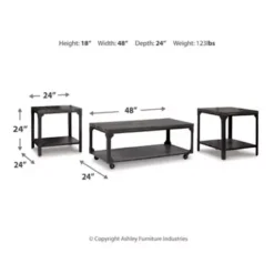 Brown/Black Jandoree Occasional Table Set (3/CN) -Baxton Acme Shop 38165de3 cc09 4a3c 84e4 6c1fb9dbb58d