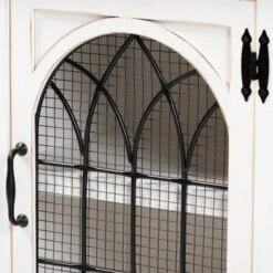 Baxton Studio Faron Traditional Farmhouse White And Oak Brown Wood 1-Door End Table - Off-White/Brown - Wood -Baxton Acme Shop 38aedf37 6161 4eaf 8dde 1c243c7f756c