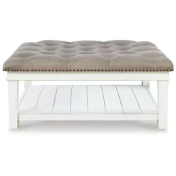 Kanwyn Upholstered Ottoman Coffee Table -Baxton Acme Shop 3aa2034f c4e8 487a a003 db7dca00138e
