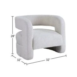 Teddy Sherpa Upholstered Accent Chair In White - White 9 Teddy Sherpa Upholstered Accent Chair In White - White -Baxton Acme Shop 3b059956 1159 44d3 baf9 2a619d669859