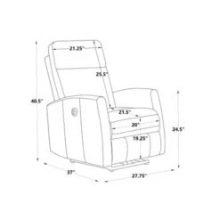 Power USB Recliner Sofa Chair - Black -Baxton Acme Shop 3b8e6a1e 2816 42f2 bc21 4cb4a7519fe1