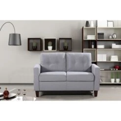 Morrigan Tufted Mid-Century 2 Piece Living Room Set Sofa & Loveseat - Light Gray -Baxton Acme Shop 3c267c1f 4312 457b 9a69 e0e7338133fb