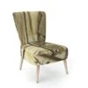 Designart "Architectural Detail Of Paris In Winter" Upholstered Mid-Century Accent Chair - Arm Chair - Side Chair
