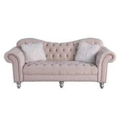 Morden Fort Luxury Classic America Chesterfield Tufted Camel Back Armchair Living Room Chair, Sofa 2 PCS - Blue -Baxton Acme Shop 3cdaf26d c6cf 402a bb29 e487953a5b27