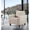Gabrielo 35.2'' Linen Square Armchair - Beige -Baxton Acme Shop 3d60132c 1e8e 4fc0 813b 66739b33d63b