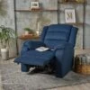 Adrianne Fabric Power Recliner Club Chair By Christopher Knight Home - Blue