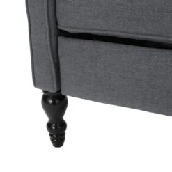 Walter Tufted Fabric Recliners (Set Of 2) By Christopher Knight Home - Charcoal + Dark Brown -Baxton Acme Shop 3ea7e70e 25bd 42d6 867f dbc22cdb99f7