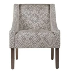 HomePop Swoop Accent Chair In Tonal Gray - Grey -Baxton Acme Shop 3ec16871 d72b 4abd 91ac b95720ef7975