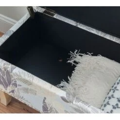 Salem Upholstered Storage Ottoman Green Leaf -Baxton Acme Shop 3efc32dd 3e73 407d 85bd ddca0b8d51a0