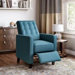 Copper Grove Linen Button Tufted Push Back Recline - Heather Grey -Baxton Acme Shop 3f3c7abf ee92 4c0b b3dd 9fb7f55ae68d