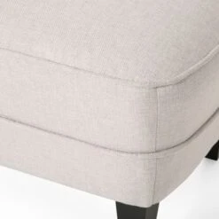 Correia Contemporary Tufted Fabric Club Chair And Ottoman Set By Christopher Knight Home - Gray + Dark Brown -Baxton Acme Shop 4004312c c8de 4014 a280 0ddffbbf22c0