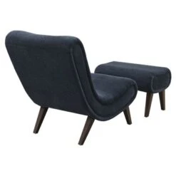 Hawkins Lounger With Ottoman - Navy -Baxton Acme Shop 40979d65 6641 4b6c 95fd 6b028b7a08e2