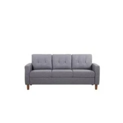 Gabrielo 76.8'' Linen Square Arm Sofa - Dark Grey -Baxton Acme Shop 40cdd527 4e42 4922 920e ea82087d1c73