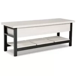 White Rhyson Storage Bench